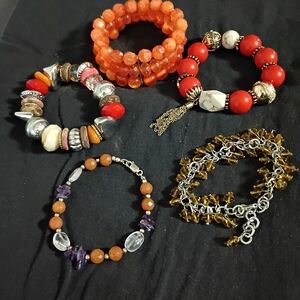Elegant Multicolor Beaded Bracelet Set